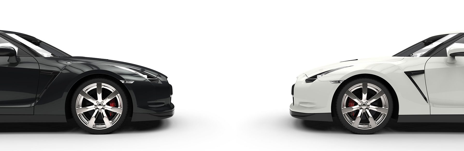 Black & White Cars Side By Side Black & White Cars Side By Side